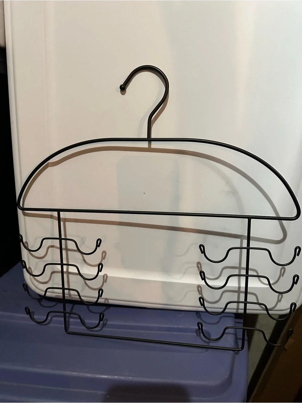 Multi-Tier Metal Scarf & Accessory Hanger - Black